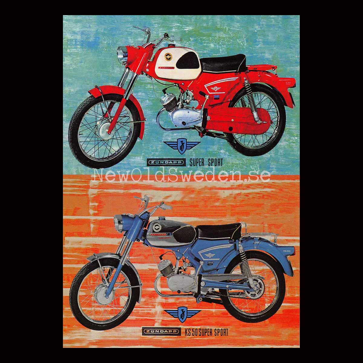 Zündapp Super Sport - Zundapp KS 50 Super Sport - Vykort A5