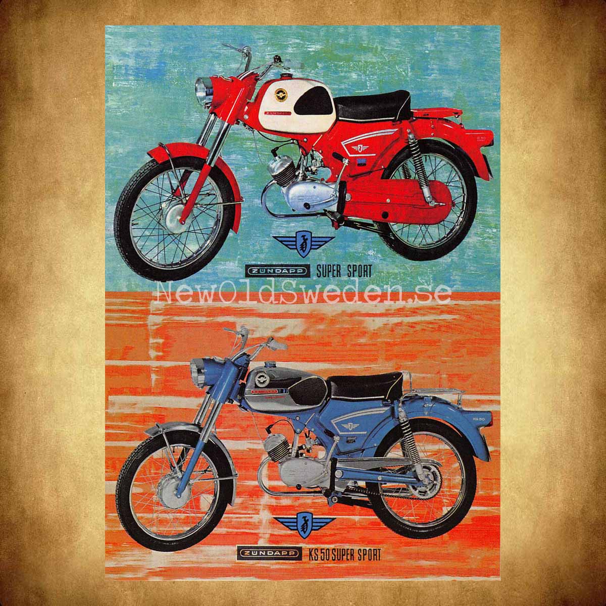 Zündapp Super Sport - Zundapp KS 50 Super Sport - Vykort A5 - 2