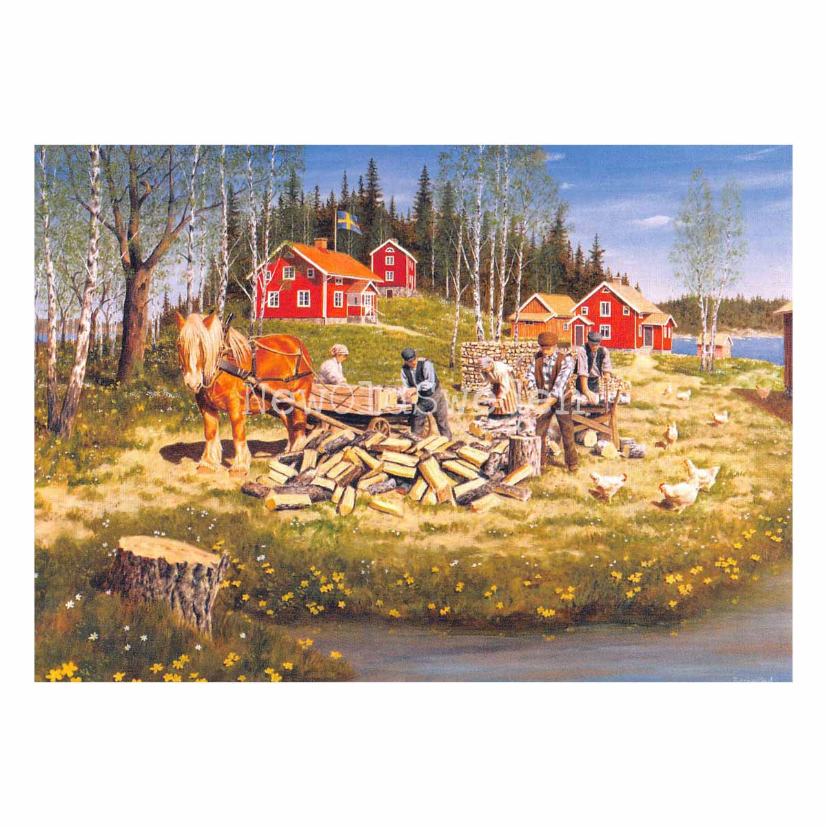 Vedklyvning Vykort 524 Jan Bergerlind - 905 - 2