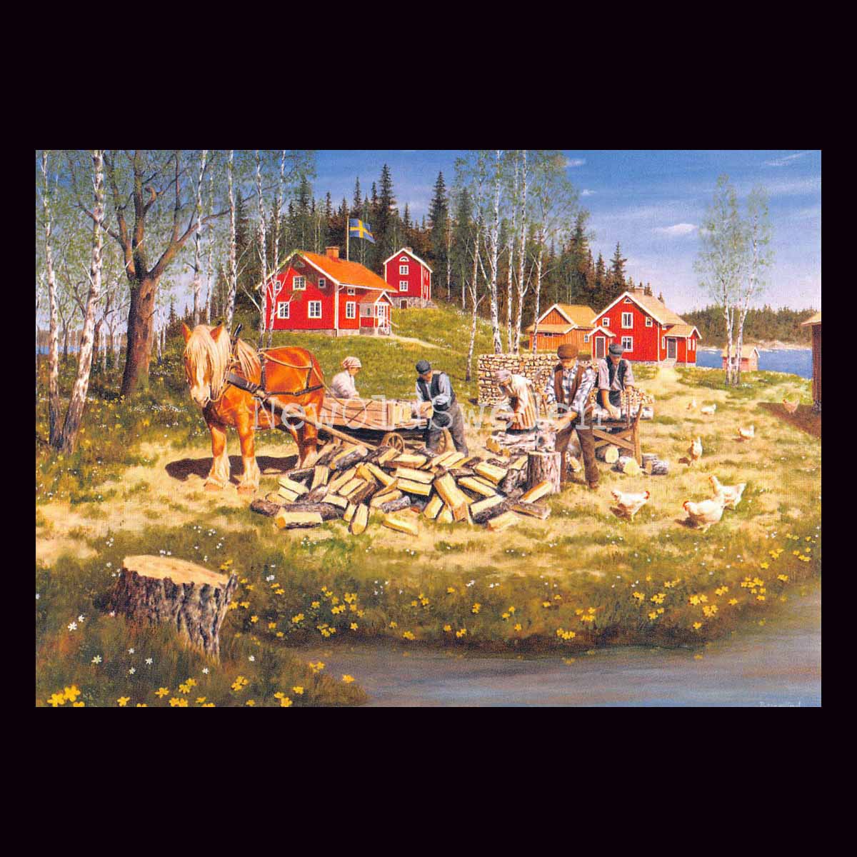 Vedklyvning Vykort 524 Jan Bergerlind - 905