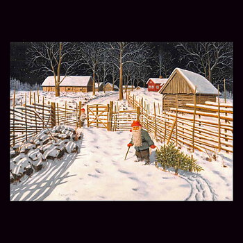 Natten innan julafton Vykort 536 Jan Bergerlind - 905