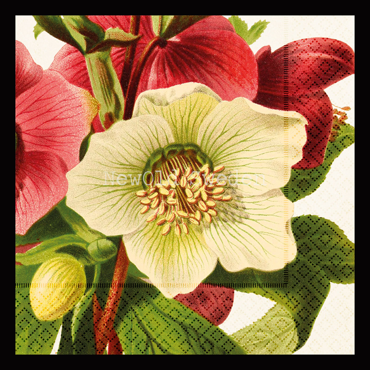 Julrosor Servetter 33 x 33 cm