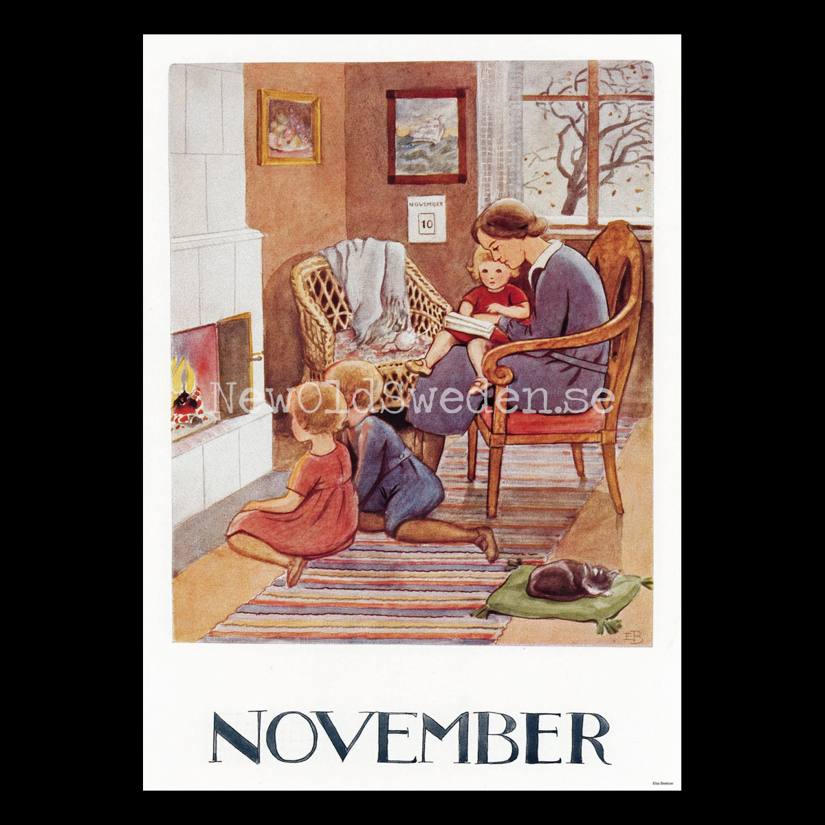 November Elsa Beskow - Månadsbild A4 - BB03