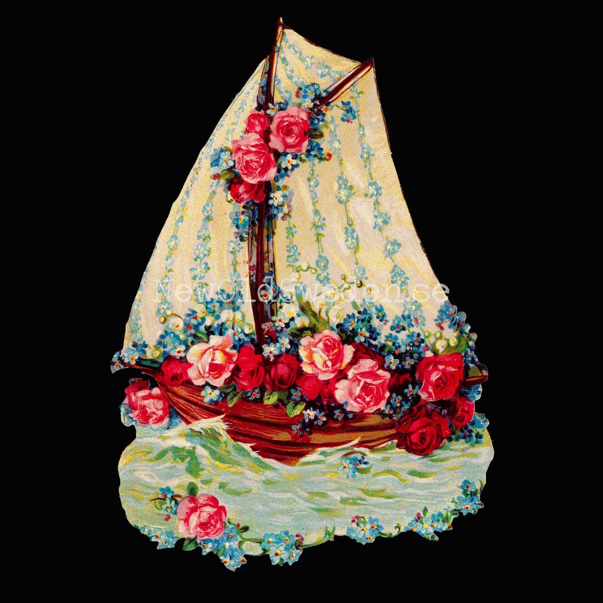 Blue Flowership 11.5x16.5 cm - Bokmärke © Ernst Freihoff 5004