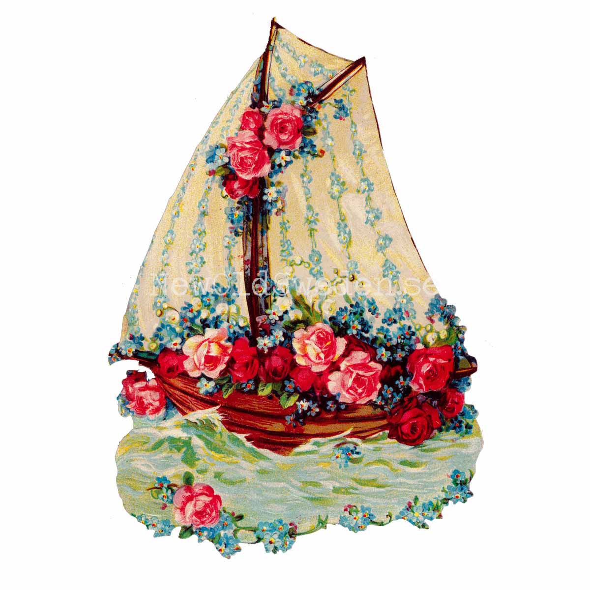 Blue Flowership 11.5x16.5 cm - Bokmärke © Ernst Freihoff 5004 - 3