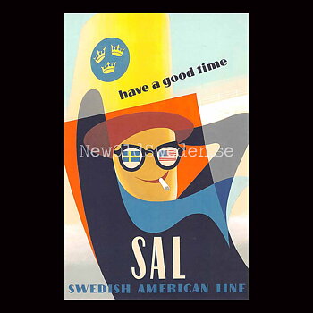 HAVE A GOOD TIME Swedish American Line SAL - 1952