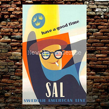 HAVE A GOOD TIME Swedish American Line SAL - 1952