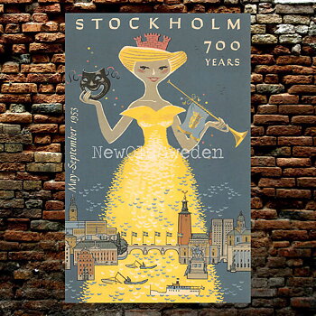 Stockholm 700 år - 1953 - Vykort 12 x 18 cm
