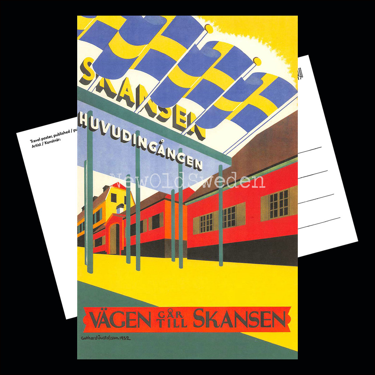 SKANSENS ENTRÉ - 1932 - Vykort 12 x 18 cm - 3