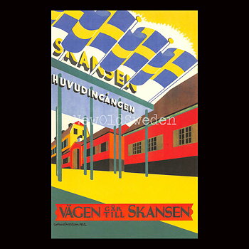 SKANSENS ENTRÉ - 1932 - Vykort 12 x 18 cm