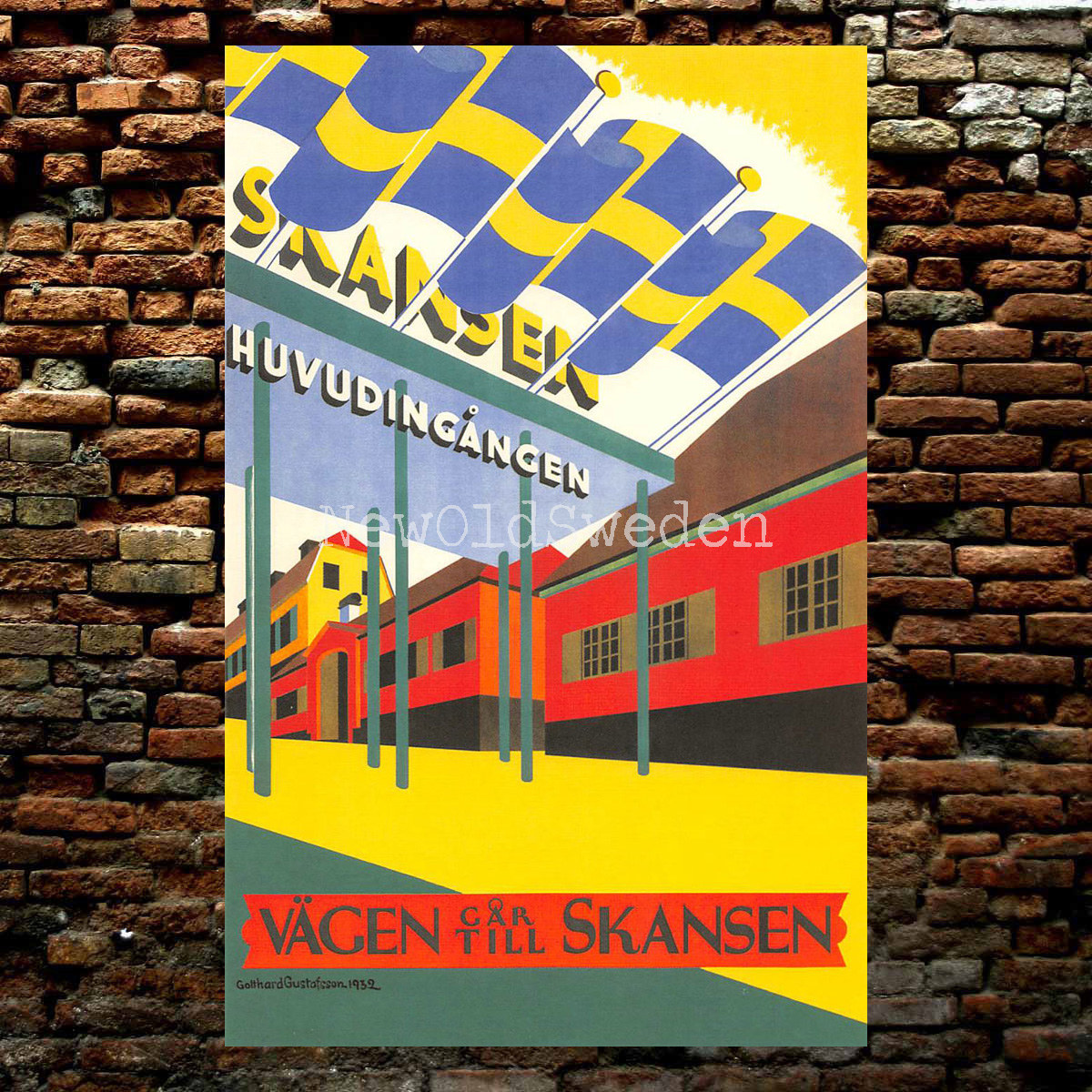 SKANSENS ENTRÉ - 1932 - Vykort 12 x 18 cm - 2