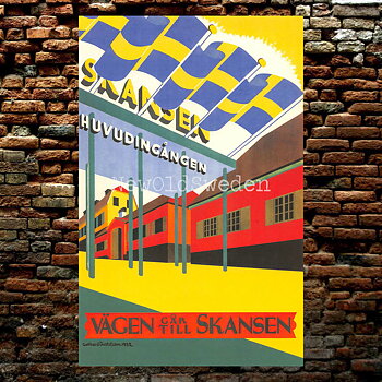 SKANSENS ENTRÉ - 1932 - Vykort 12 x 18 cm