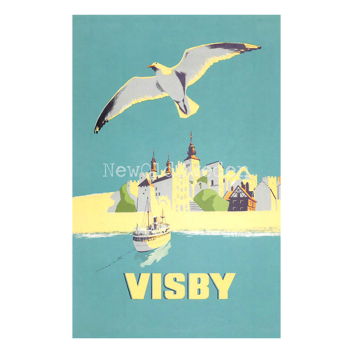 VISBY FRÅN HAVET - 1956 - 4