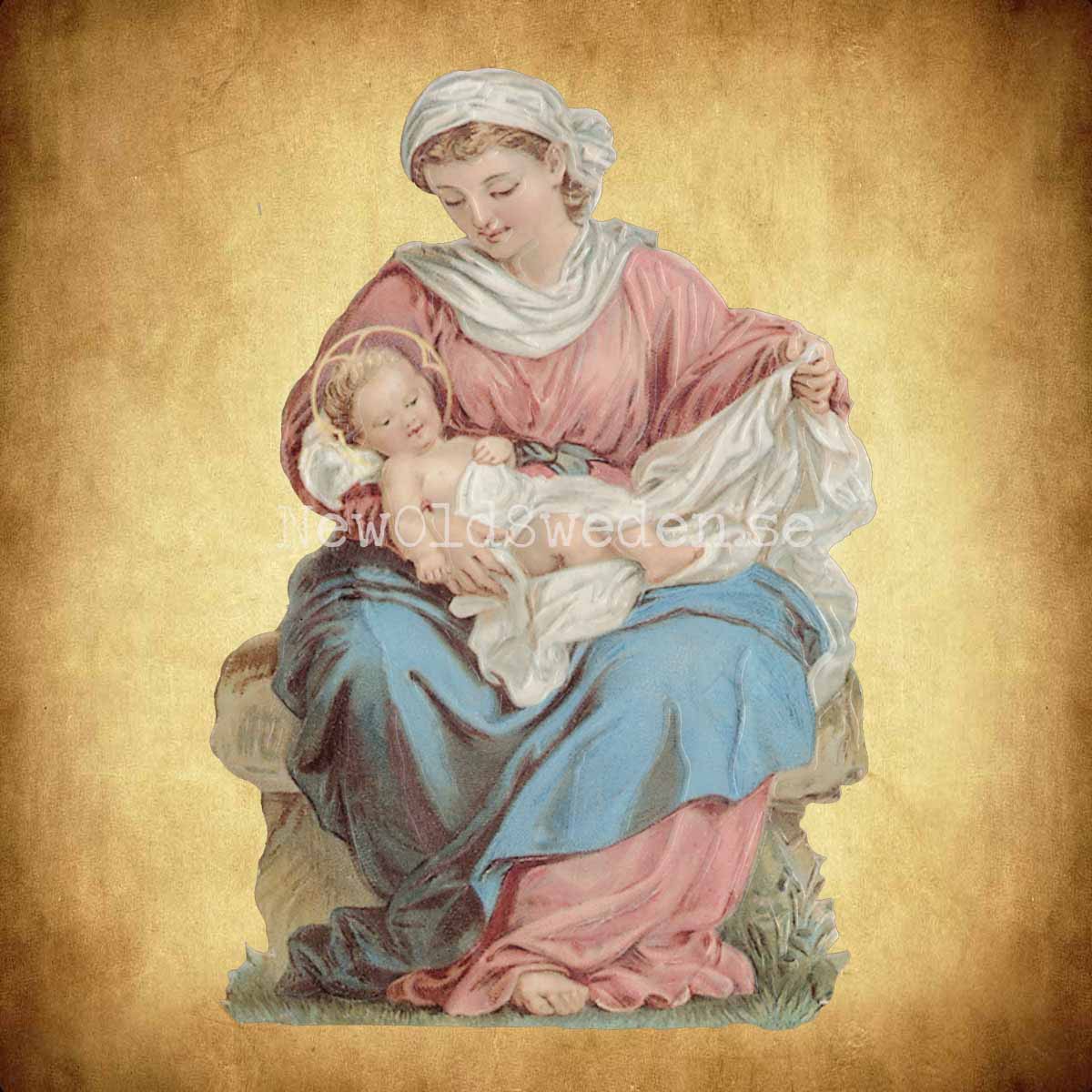 The Virgin Mary with Child 11x16 cm - Bokmärke © Ernst Freihoff 5018 - 2