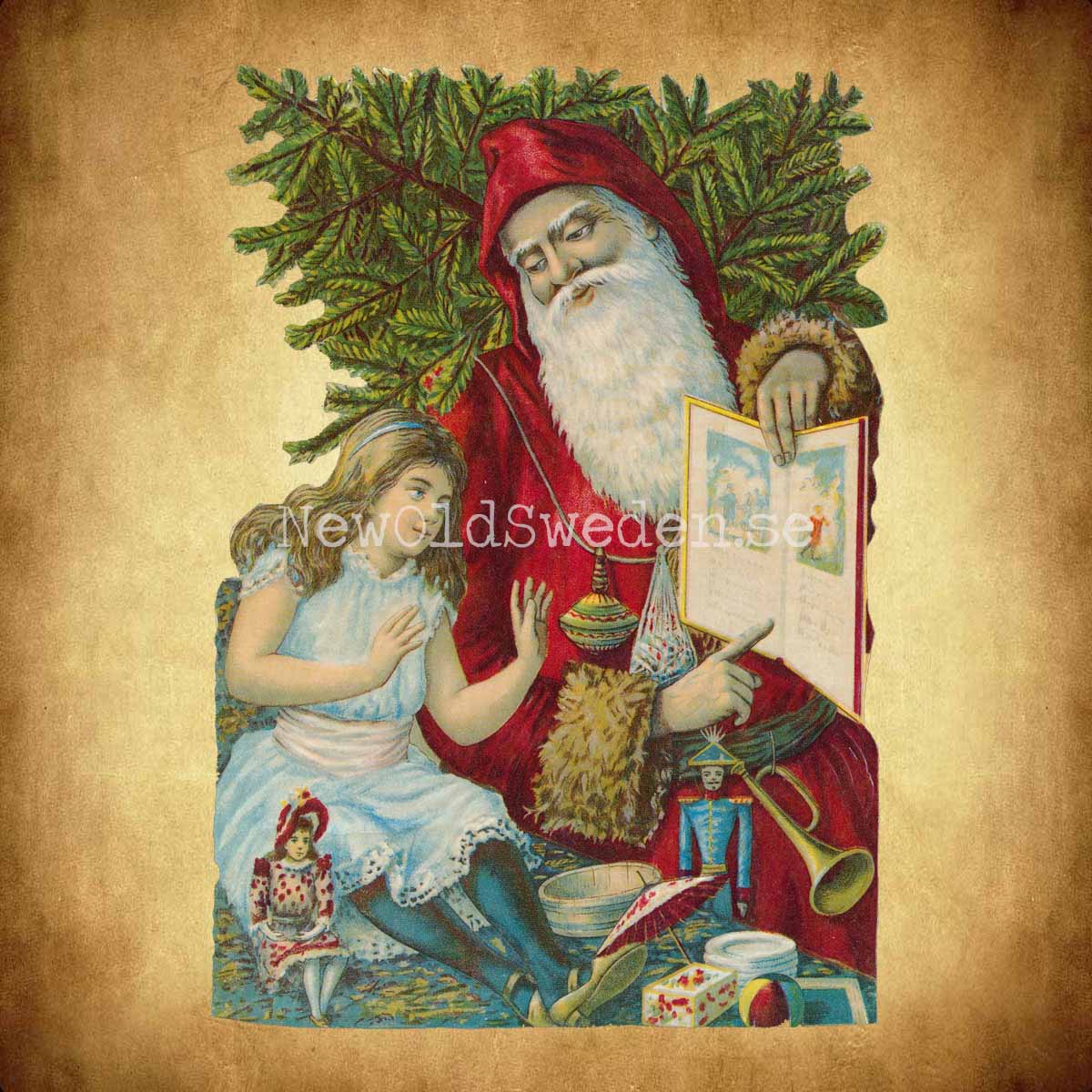 Santa with Child 11.5x16.5 cm - Bokmärke © Ernst Freihoff 5019 - 2