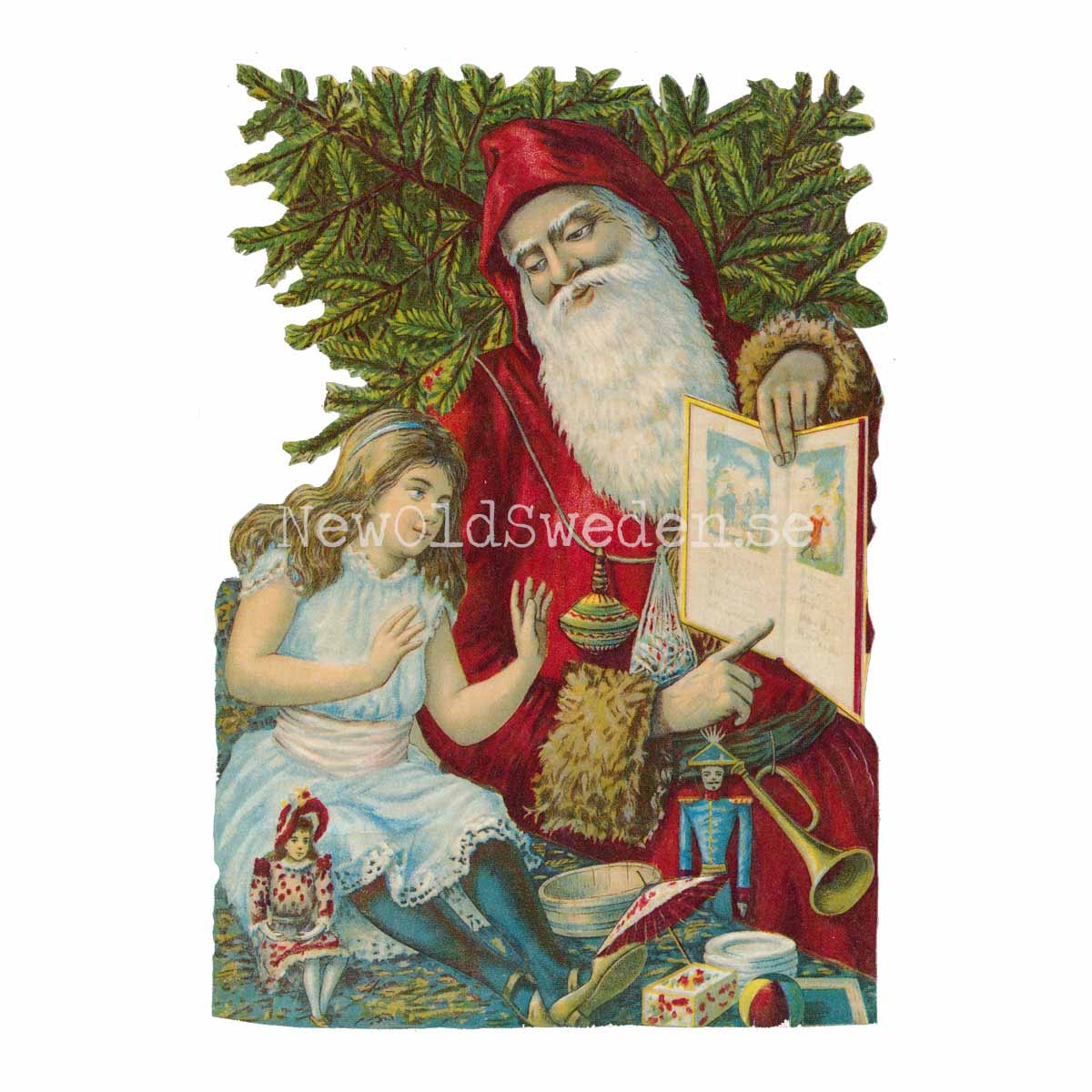 Santa with Child 11.5x16.5 cm - Bokmärke © Ernst Freihoff 5019 - 3