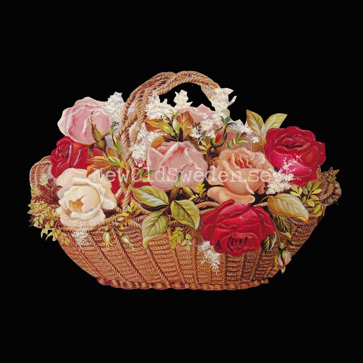 Basket with Flowers 16x11 cm - Bokmärke © Ernst Freihoff 5027