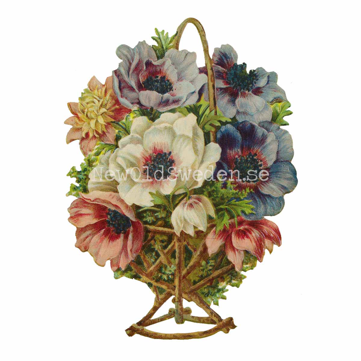 Basket with Flowers 11x15.5 cm - Bokmärke © Ernst Freihoff 5029 - 3