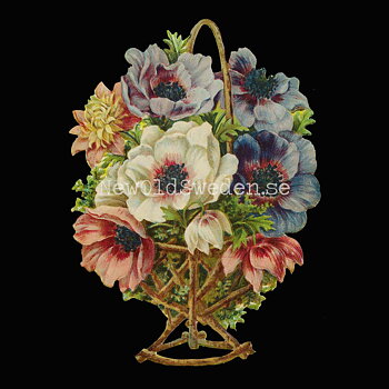 Basket with Flowers 11x15.5 cm - Bokmärke © Ernst Freihoff 5029
