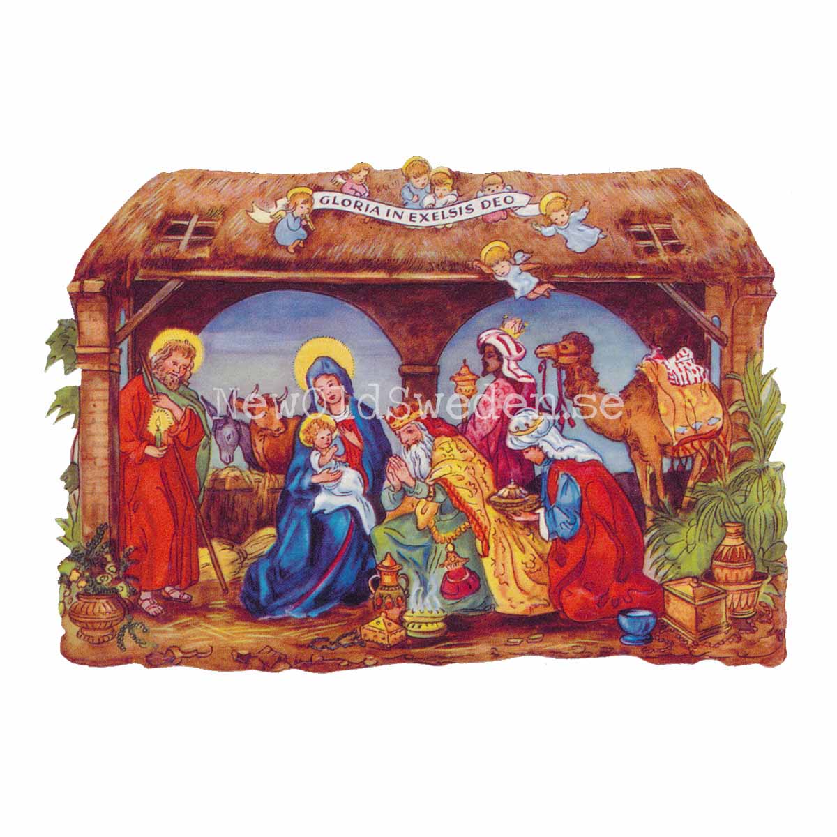Nativity Scene 16x11 cm - Bokmärke © Ernst Freihoff 5036 - 3