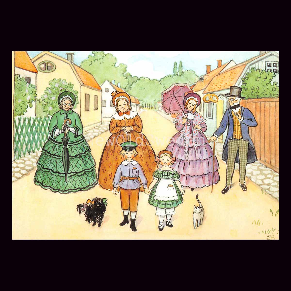 På promenad - Elsa Beskow - 600 - 2