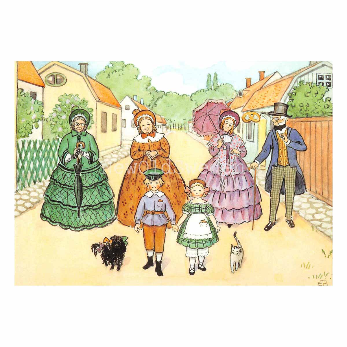 På promenad - Elsa Beskow - 600