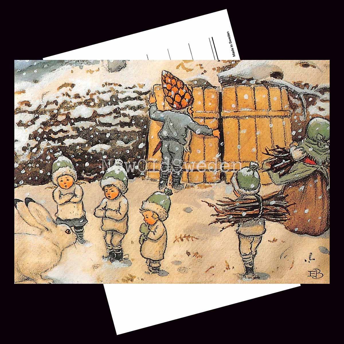 Tomtebobarnen vinter 1910 - Elsa Beskow - 600 - 3