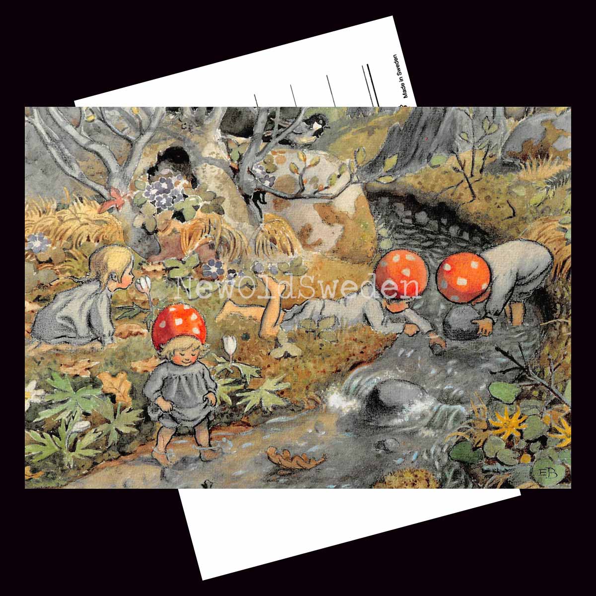 Tomtebobarnen vårbäcken 1910 - Elsa Beskow - 600 - 2