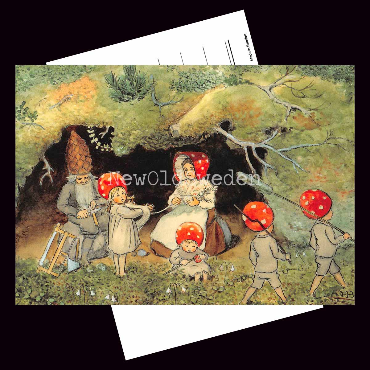 Tomtebobarnen hemma 1910 Elsa Beskow - 600 - 2