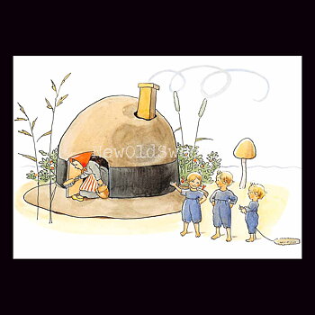Hattstugan 1930 - Elsa Beskow - Vykort A6 - 600
