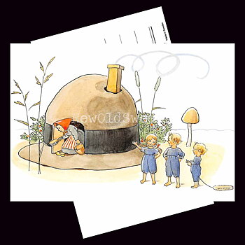 Hattstugan 1930 - Elsa Beskow - Vykort A6 - 600