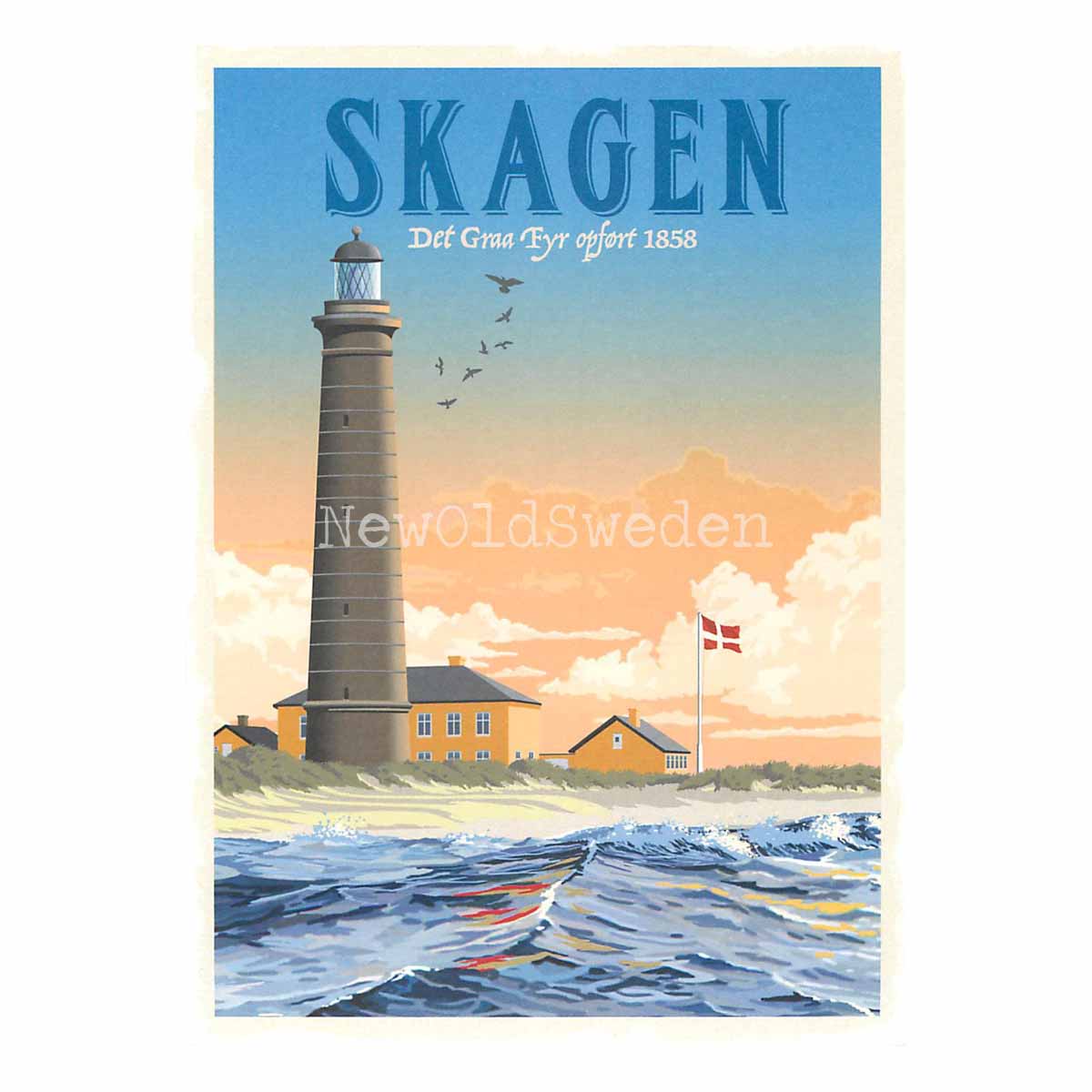 SKAGEN DET GRAA FYR 1858 - Vykort 13 x 18 cm - ThomasO - 550 - 3