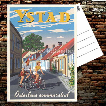 YSTAD ÖSTERLEN SKÅNE - Vykort 13 x 18 cm - ThomasO - 552