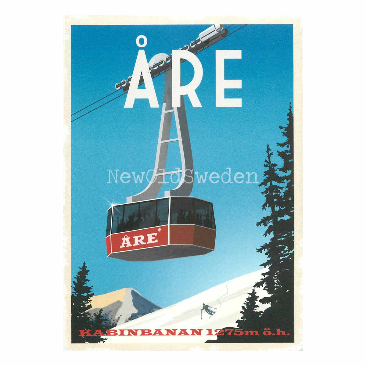 ÅRE KABINBANAN - Vykort 13 x 18 cm - ThomasO - 550 - 3