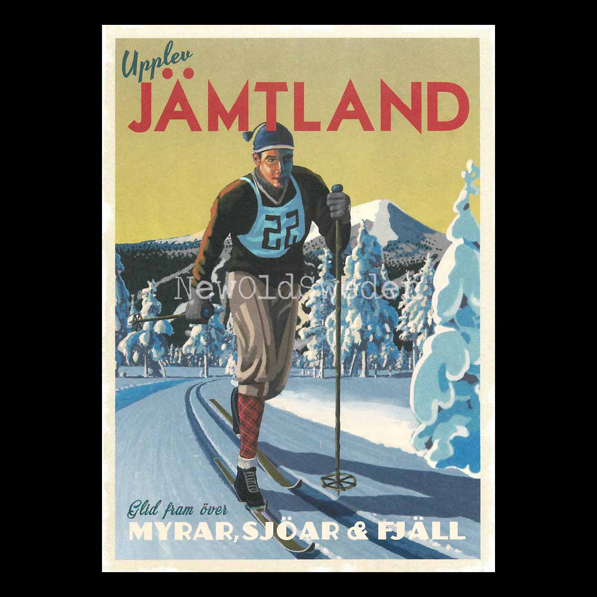 JÄMTLAND VINTERSPORT - Vykort 13 x 18 cm - ThomasO - 550