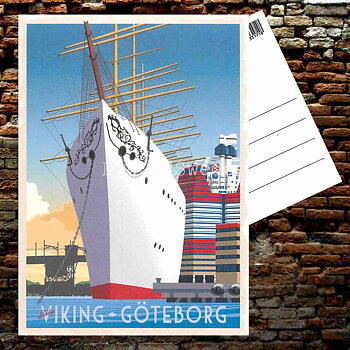 GÖTEBORG BARKEN VIKING LÄPPSTIFTET - Vykort 13 x 18 cm - ThomasO - 551