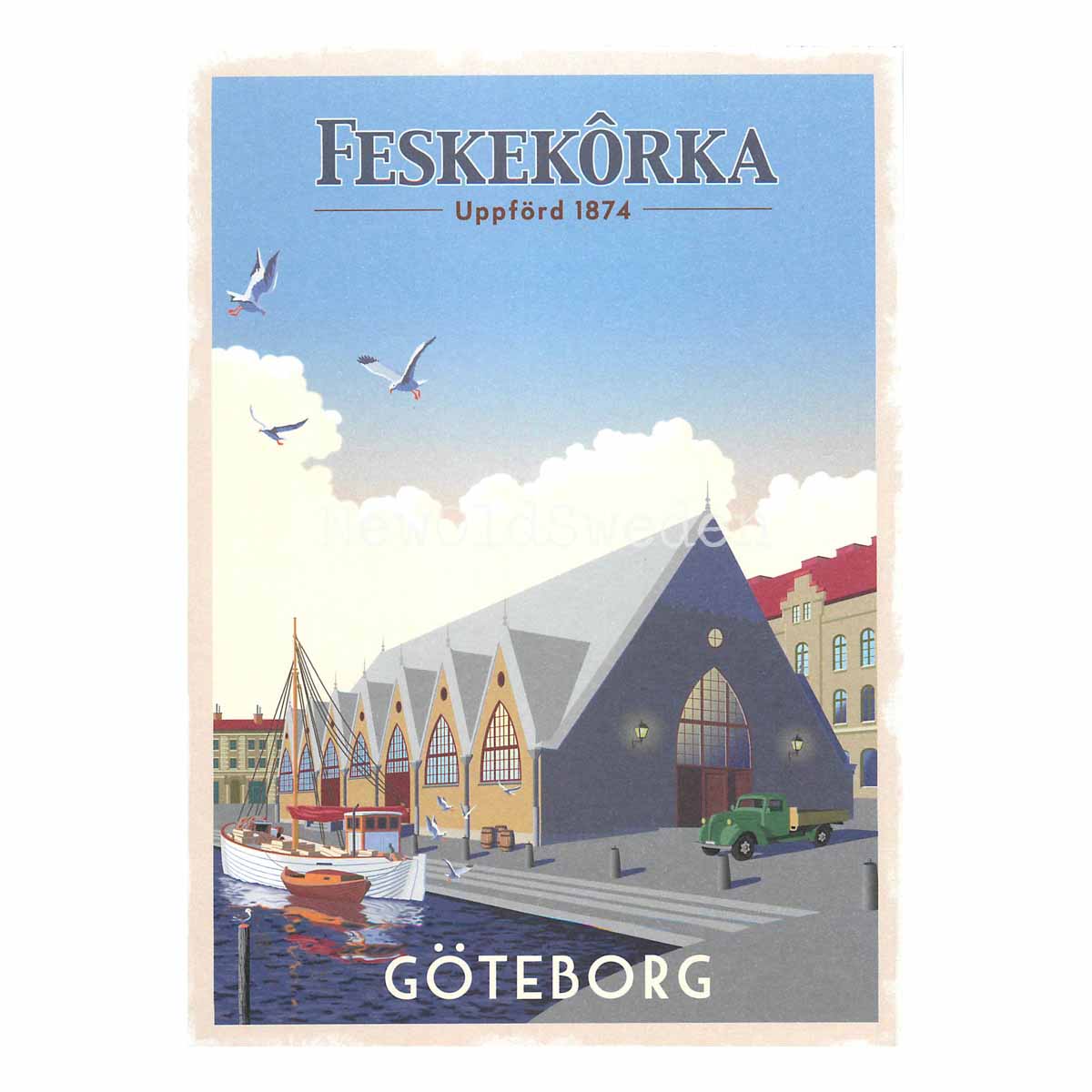 GÖTEBORG FESKEKÖRKA 1874 - Vykort 13 x 18 cm - ThomasO - 551 - 3