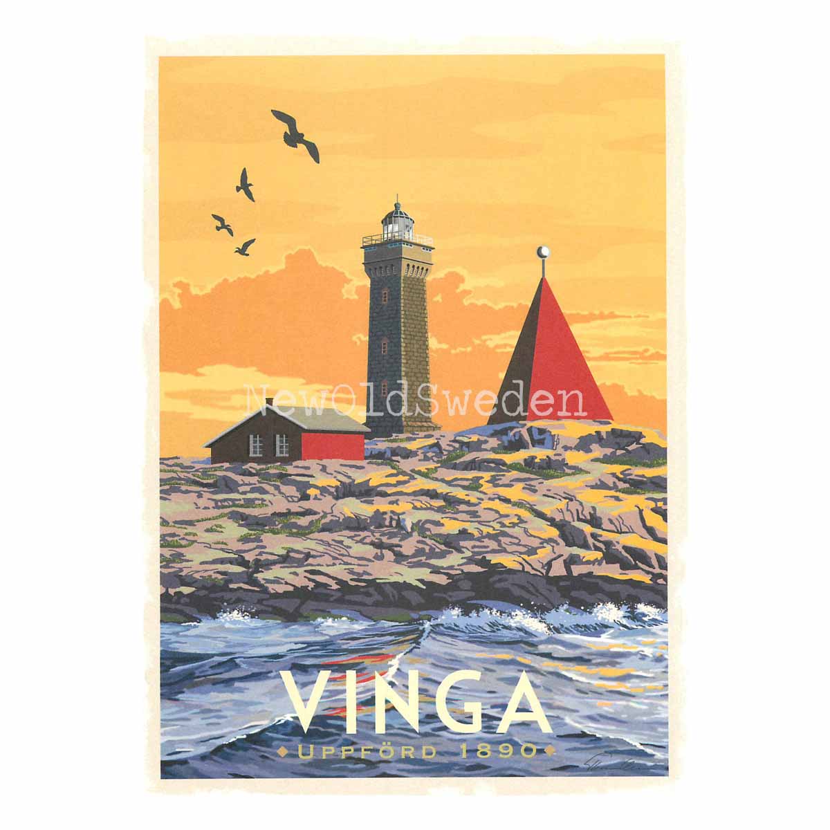 GÖTEBORG VINGA 1890 - Vykort 13 x 18 cm - ThomasO - 551 - 3