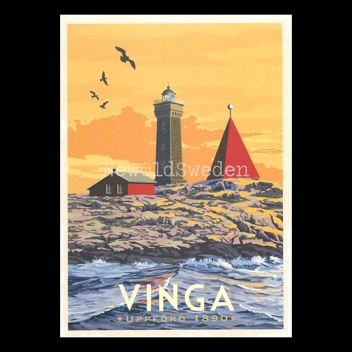 GÖTEBORG VINGA 1890 - Vykort 13 x 18 cm - ThomasO - 551
