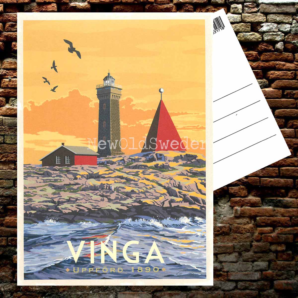 GÖTEBORG VINGA 1890 - Vykort 13 x 18 cm - ThomasO - 551 - 2