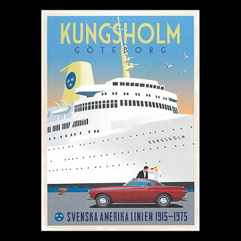 GÖTEBORG KUNGSHOLM SAL 1915-1975 VOLVO P 1800 - Vykort 13 x 18 cm - ThomasO - 551