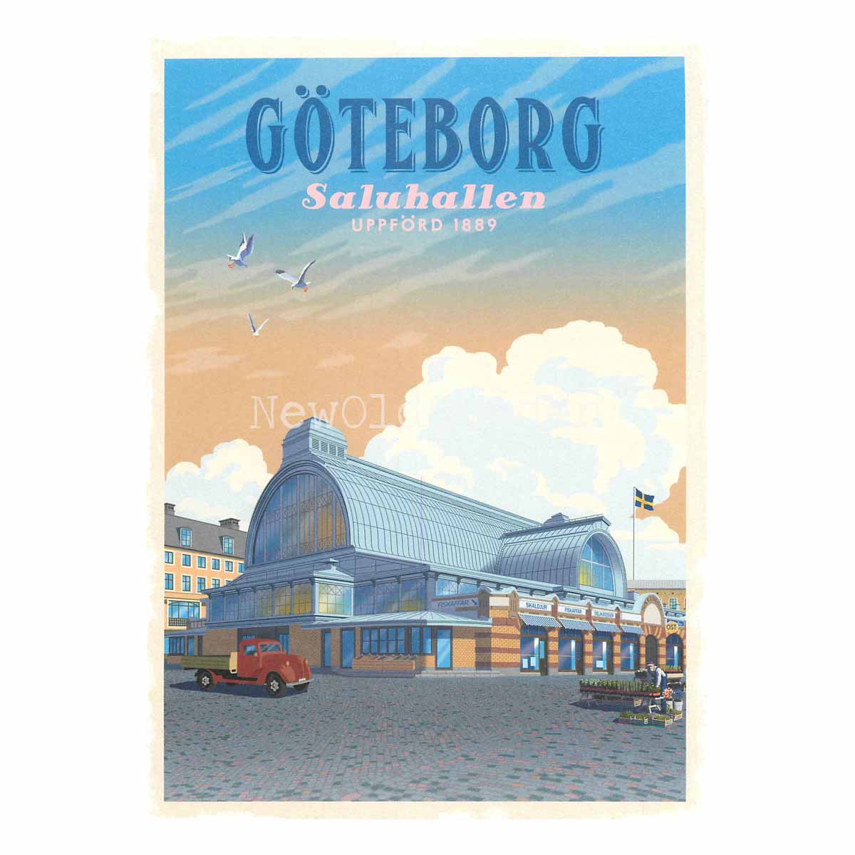 GÖTEBORG SALUHALLEN 1889 - Vykort 13 x 18 cm - ThomasO - 551 - 3
