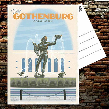 GOTHENBURG GÖTAPLATSEN - Vykort 13 x 18 cm - ThomasO - 551
