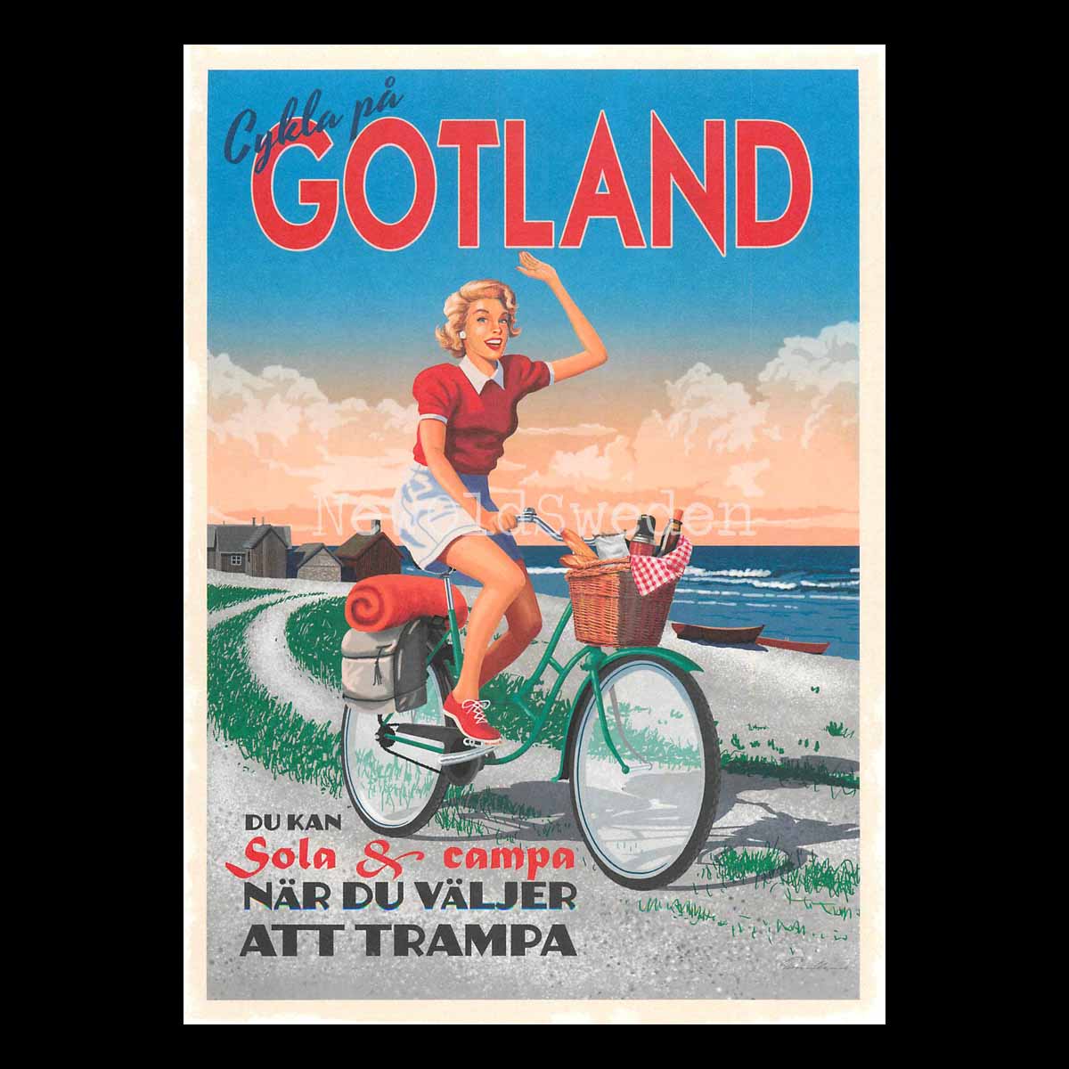 GOTLAND SOLA & CAMPA - Vykort 13 x 18 cm - ThomasO - 551