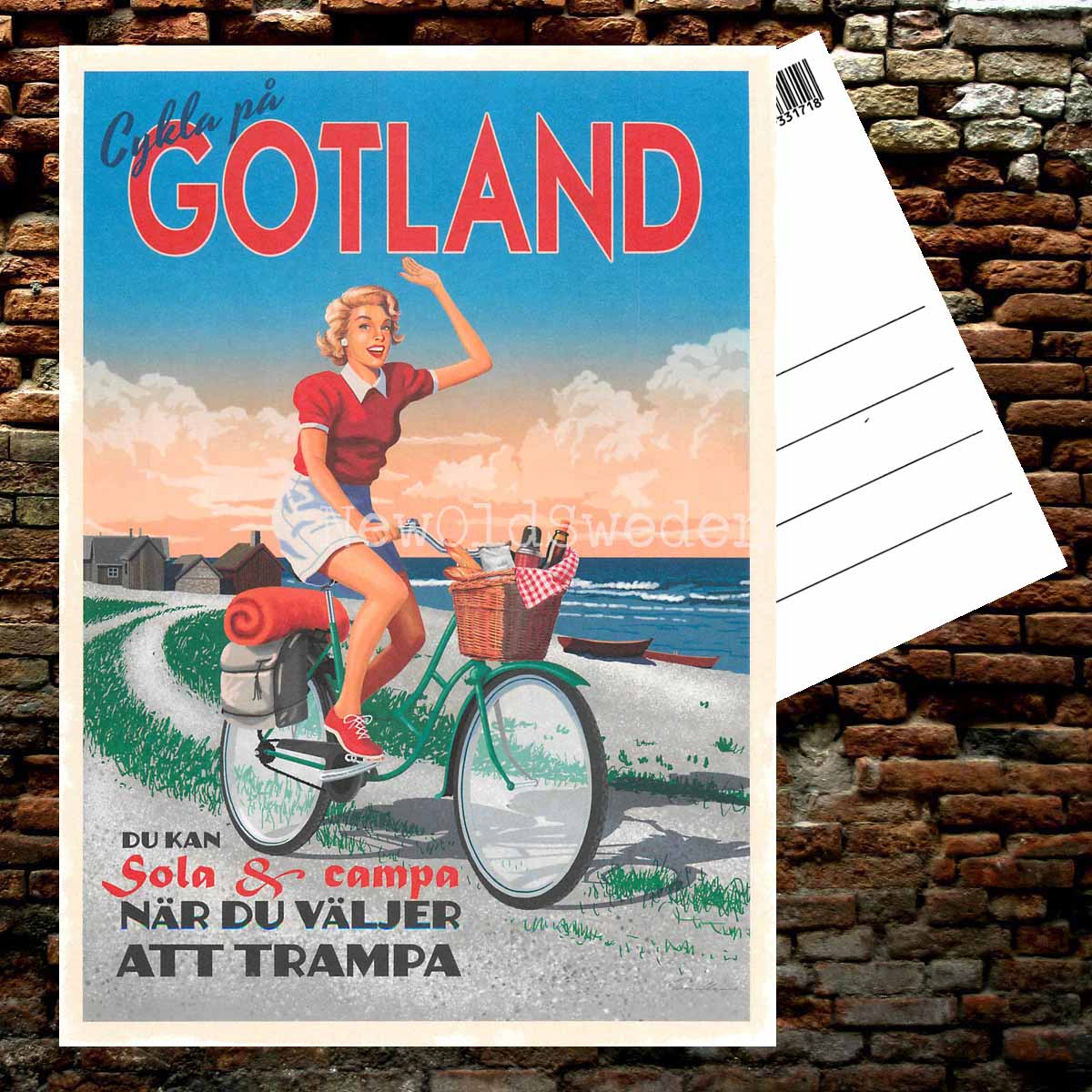 GOTLAND SOLA & CAMPA - Vykort 13 x 18 cm - ThomasO - 551 - 2