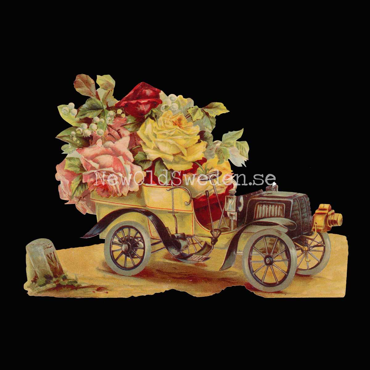 Flower Car 16.5x11.5 cm - Bokmärke © Ernst Freihoff 5039