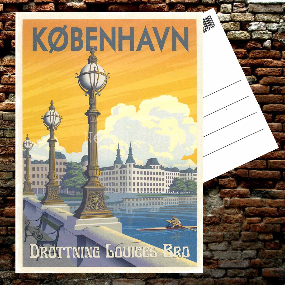 KØBENHAVN DROTTNING LOUICES BRO - Vykort 13 x 18 cm - ThomasO - 551 - 2