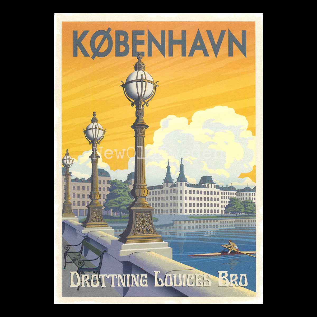 KØBENHAVN DROTTNING LOUICES BRO - Vykort 13 x 18 cm - ThomasO - 551