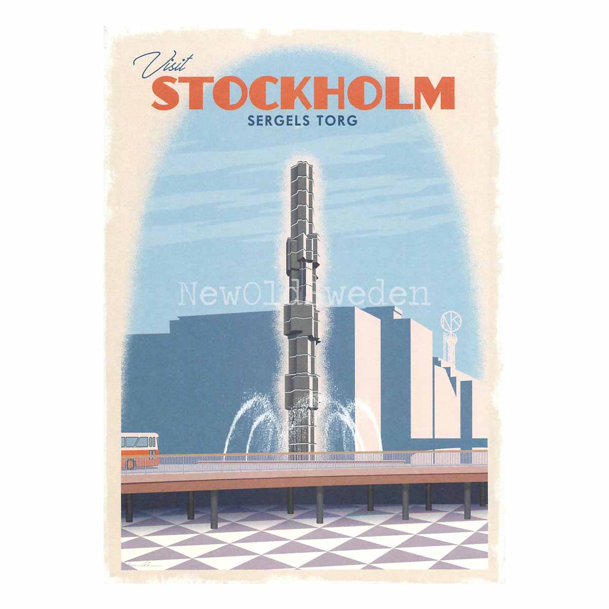 STOCKHOLM SERGELS TORG - Vykort 13 x 18 cm - ThomasO - 552 - 3