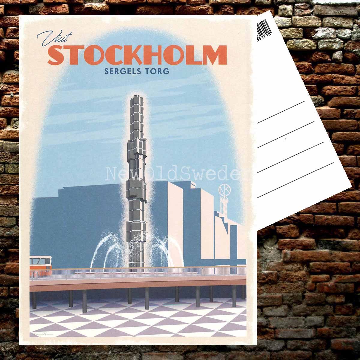 STOCKHOLM SERGELS TORG - Vykort 13 x 18 cm - ThomasO - 552 - 2